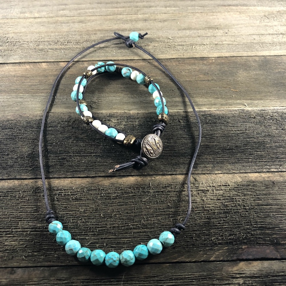 Turquoise Necklace & Bracelet Set
